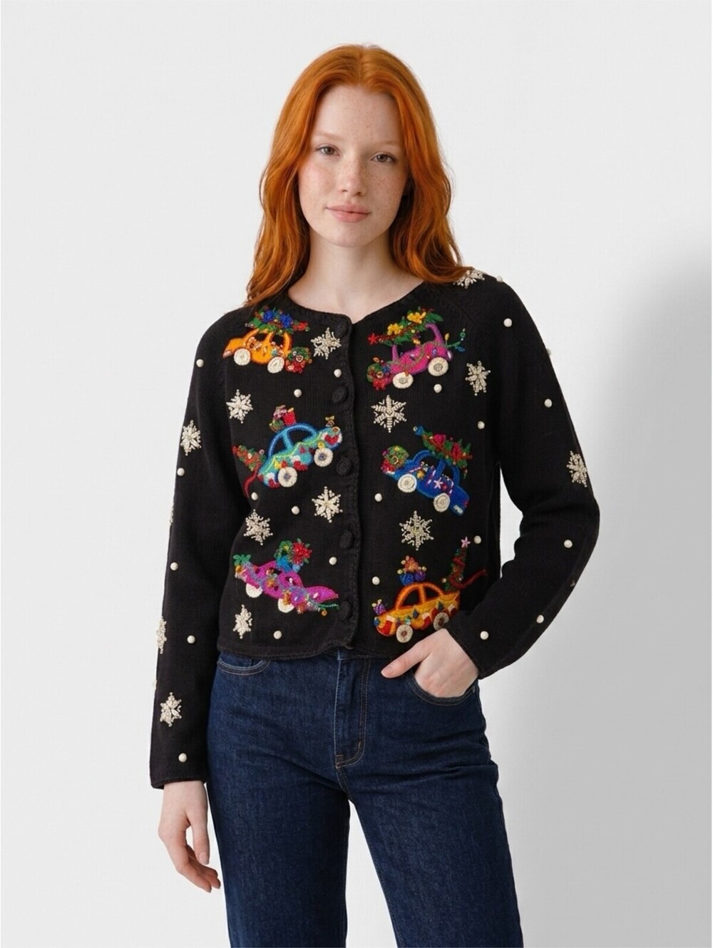 Michael Simon Vintage Christmas Sweater Multi Color Size XL Classic